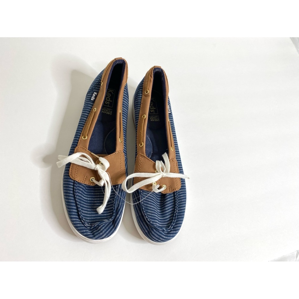 KEDS Women’s Glimmer Boat Stripe Slip-On Shoe Size 8